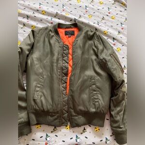 IRIS Bomber Jacket | Green/Orange | Size: M